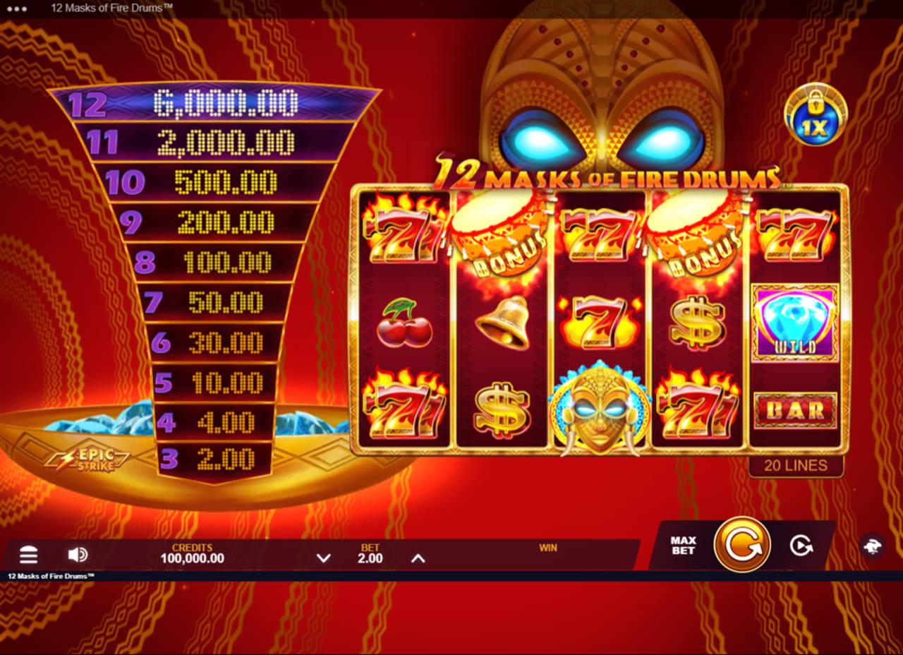 12 Masks Of Fire Drums (Gameburger Studios) Image 2